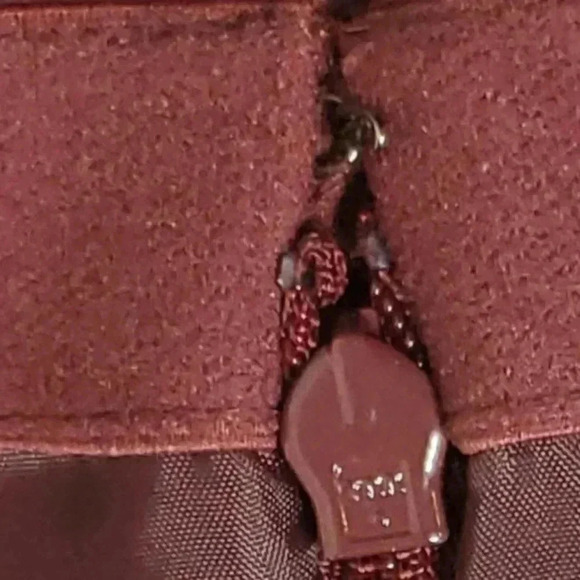 NwtJ.Crew Faux Leather Maroon Plead Skirt  Sz 8 Style#F6089 - Picture 8 of 10